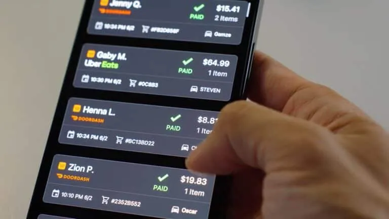 Delivery orders arriving in the OrderBoost feed